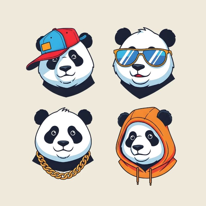 Panda Streetstyle Avatars Set