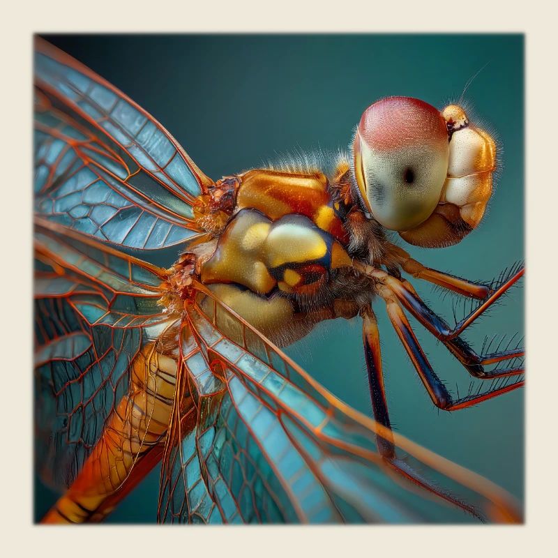 Libellen Makro Porträt Wildlife Grafik