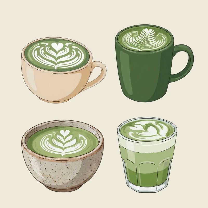 Matcha Love – Sweet Matcha Latte Illustration