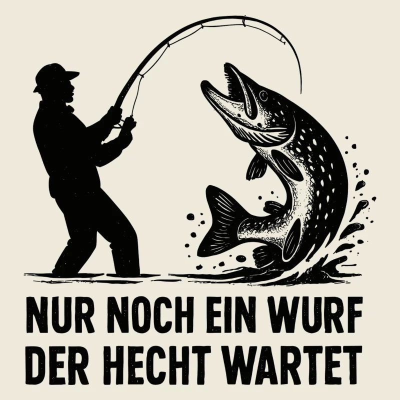 Hecht Wartet Ein Wurf Angeln Angler Geschenk