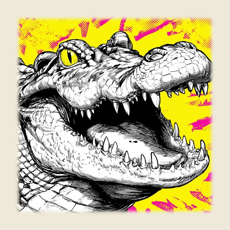 Croquis Crocodile – Design de style graffiti urbain