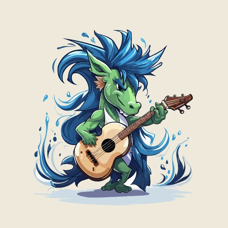 Green Dragon Guitarist