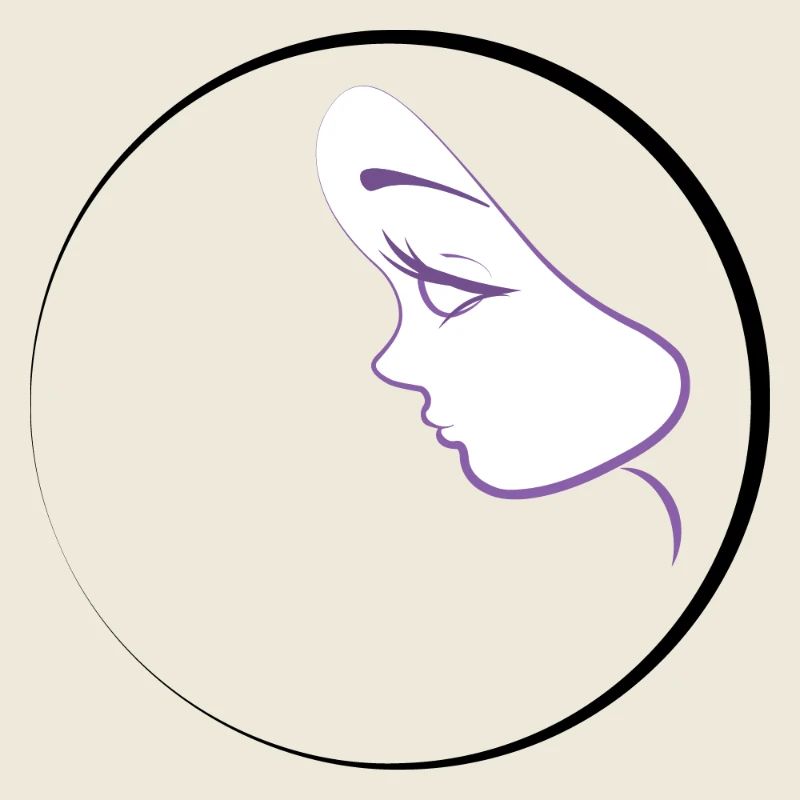 Lila weibliche Silhouette