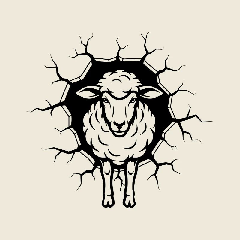 Percée du mur des moutons – Brise du mur des animaux drôles