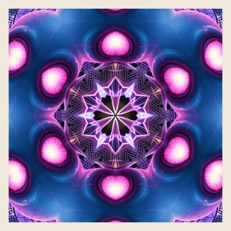 Kaléidoscope du mandala néon
