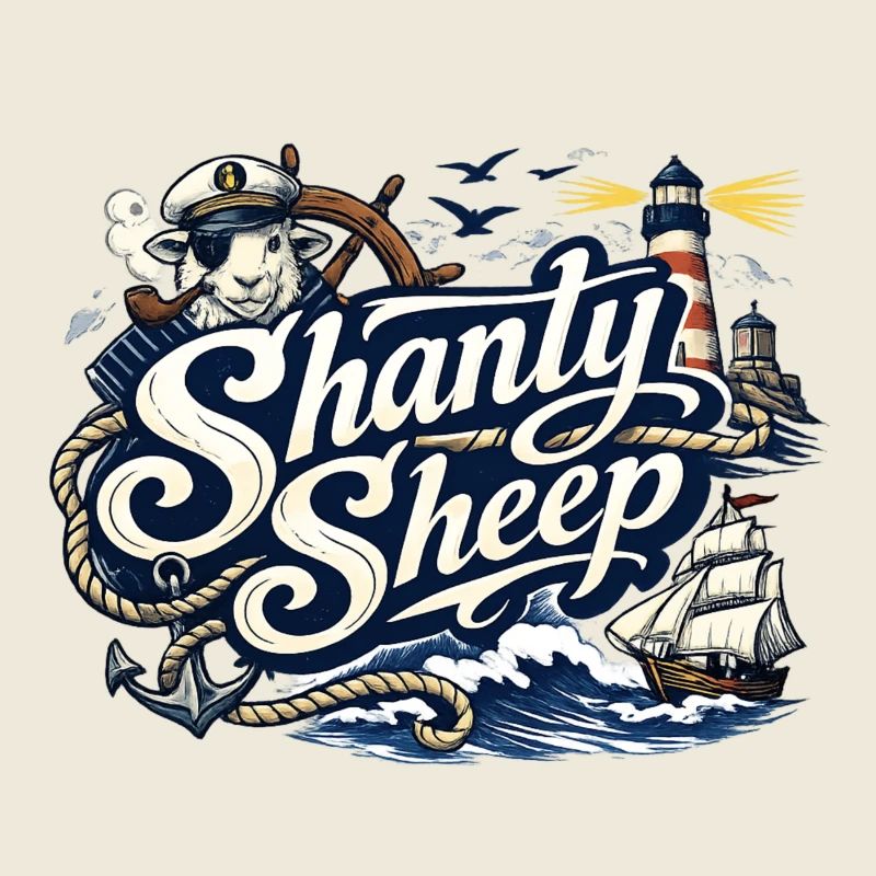 Graphique nautique mouton chandail