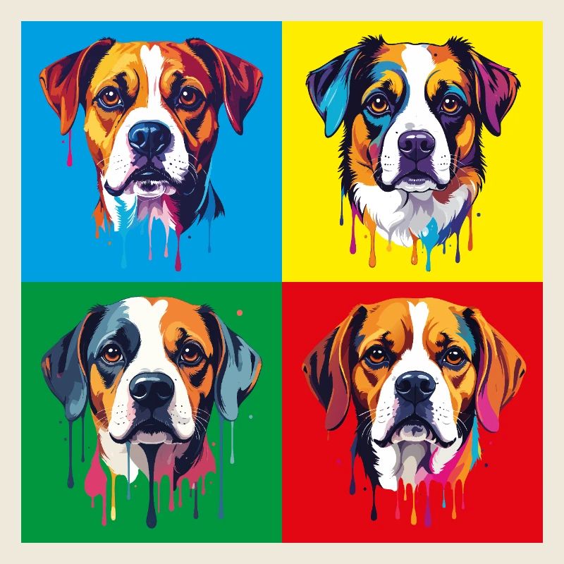 Portrait de Pop Art de chien