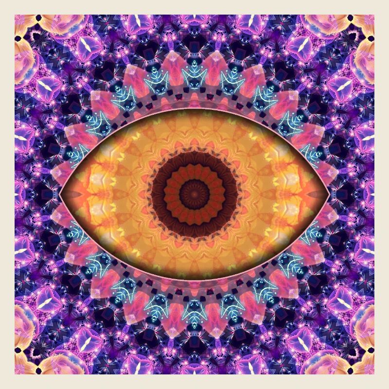 Kaleidoscopic eye mandala