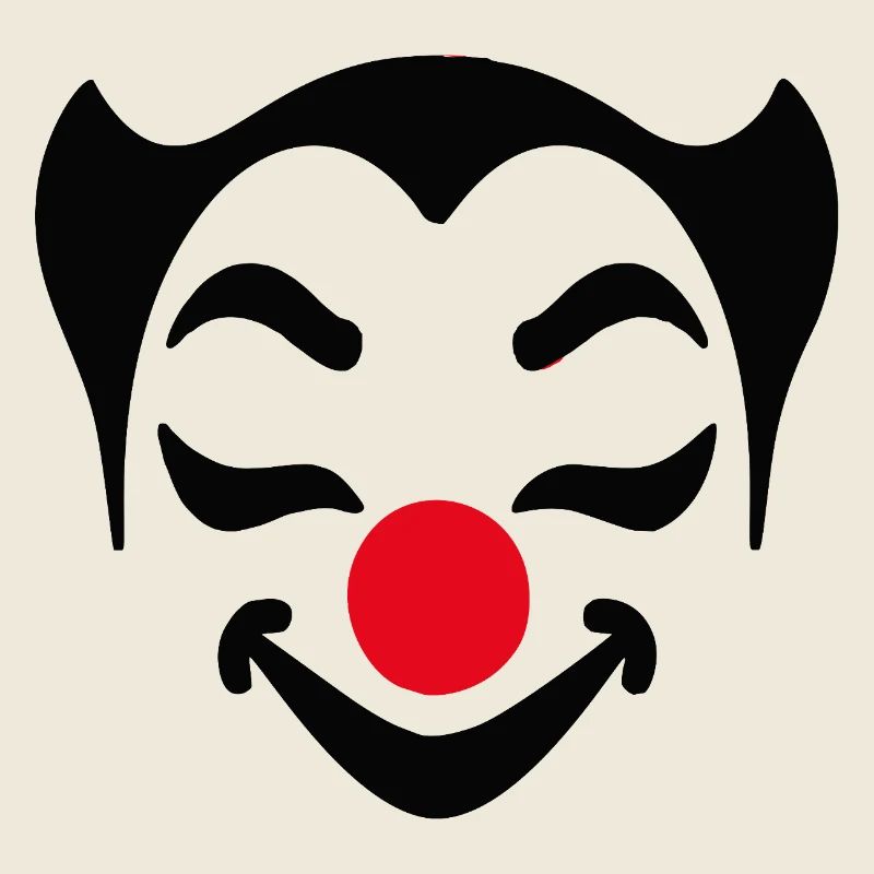 Fröhliches Clown Gesicht Karneval Fasnet Fasching