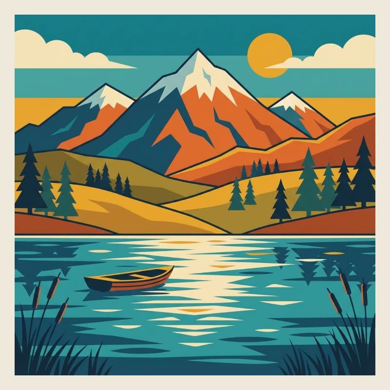 Bergsee-Dämmerung