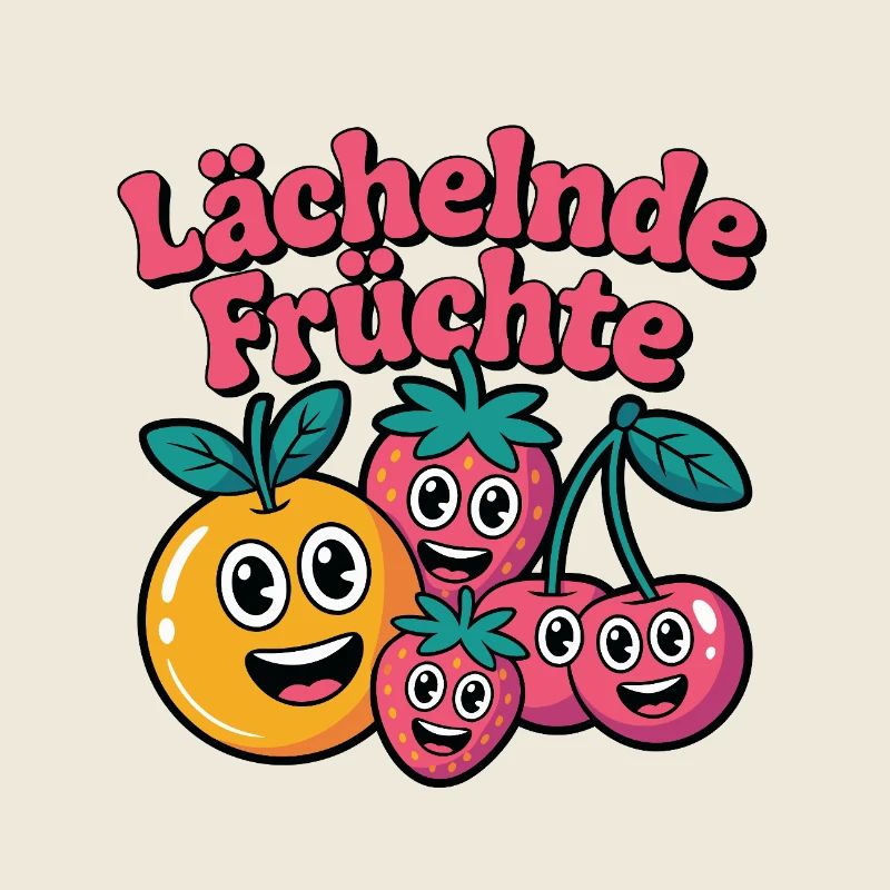 Lächelnde Früchte Cartoon Spaß