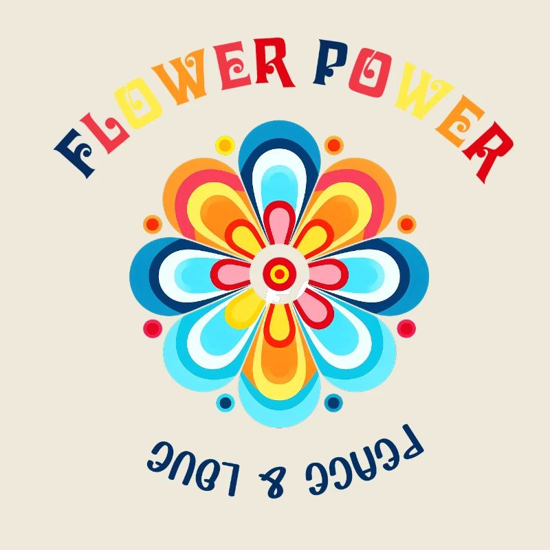 Flower Power Farbblüte Design