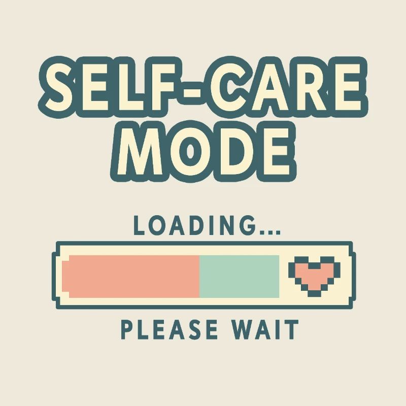 Mode Self-Care Chargement - Rétro Pixel Edition