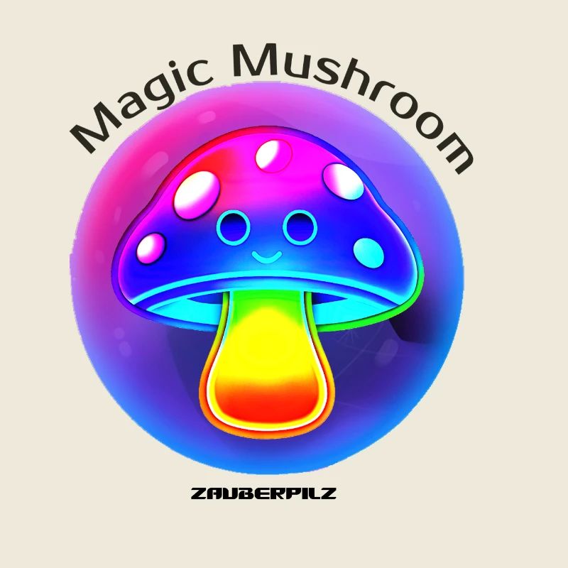 Leuchtender Regenbogenpilz Neon