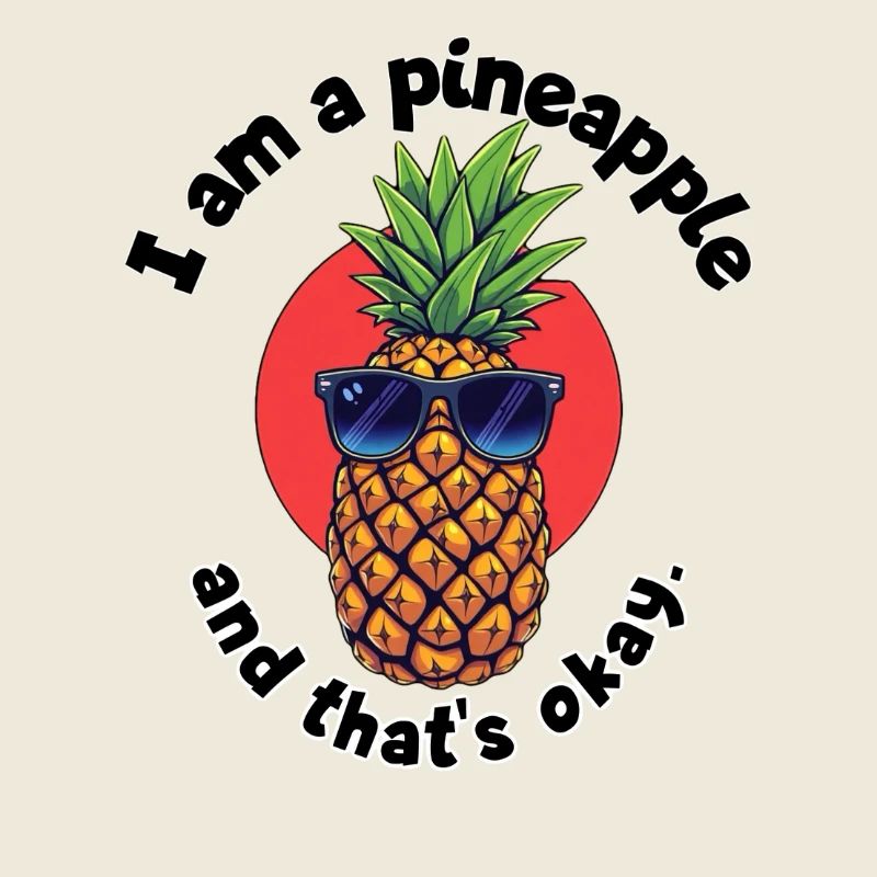 Ananas avec lunettes de soleil