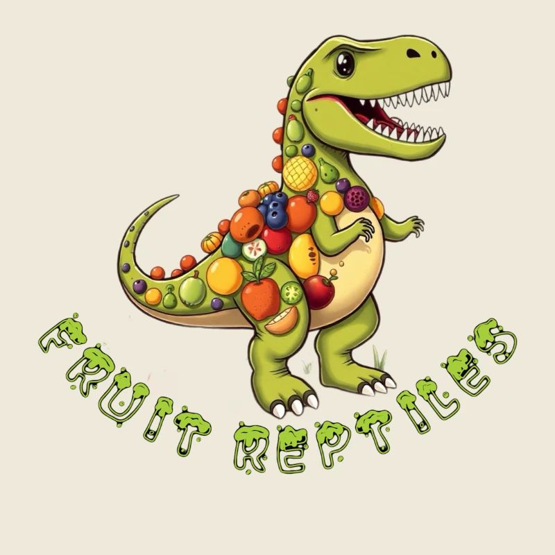 Frucht-Dino mit Obstkranz