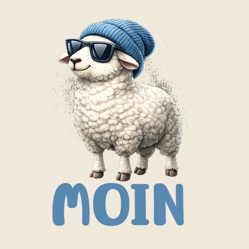 Moin Schaf mit Sonnenbrille