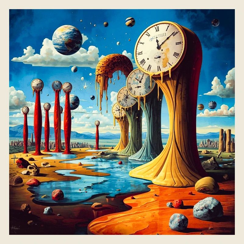 Melting Bells Surreel Landscape