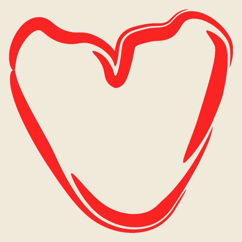Red Hand Heart Sketch