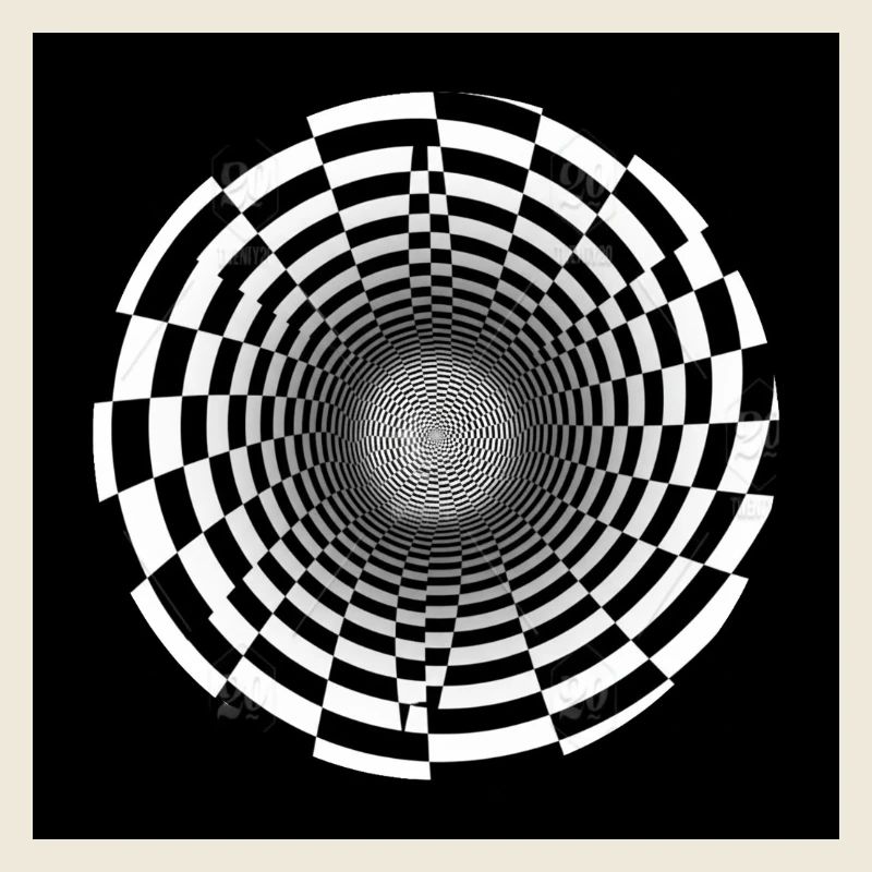 Vortex optique noir et blanc