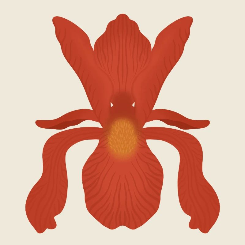 Crimson Iris Flame