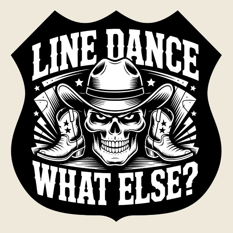 LineDance Schädel Cowboy Stiefel