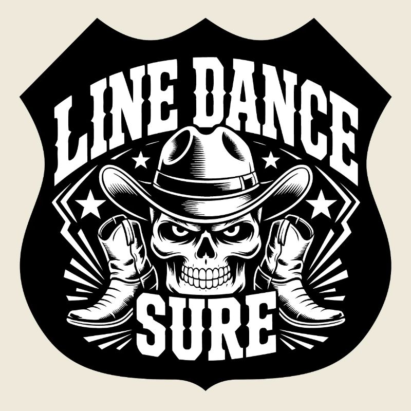 Line Dance Skull Western