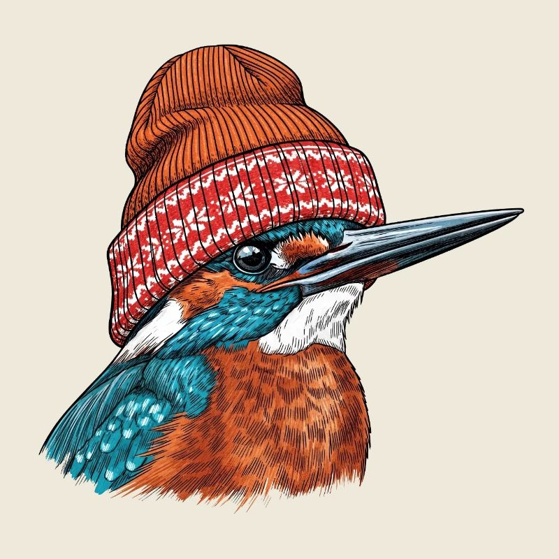 Eisvögel-Cozy Beanie