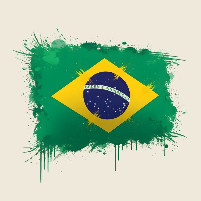Art du drapeau brésilien - design du drapeau brésilien