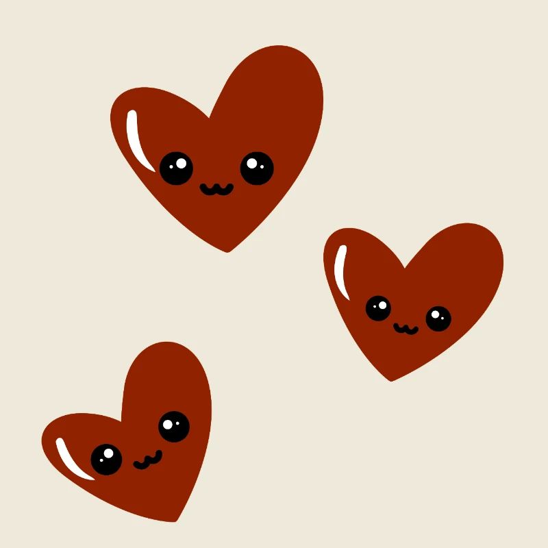 Kuschelige Herzen Trio Kawaii