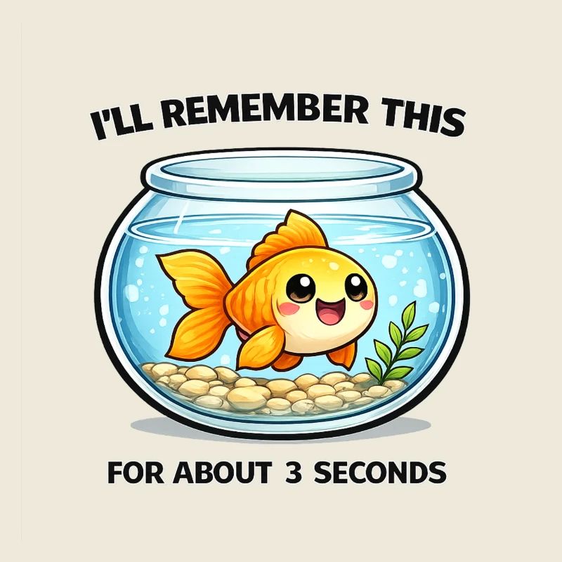 Lachender Goldfisch Spruch Aquarium