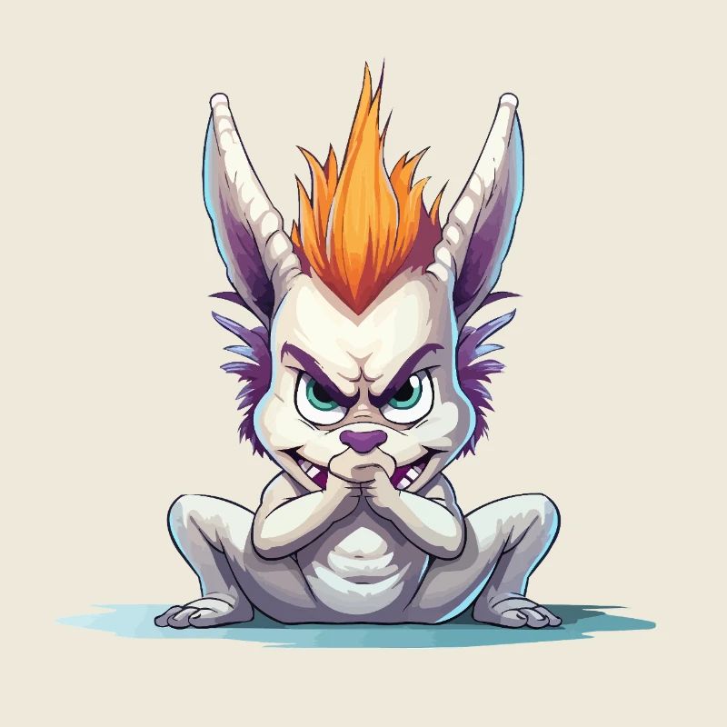 Wütendes Mohawk Häschen