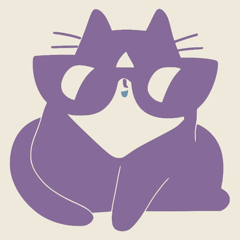 Purple Cuddly Cat Dream Cat