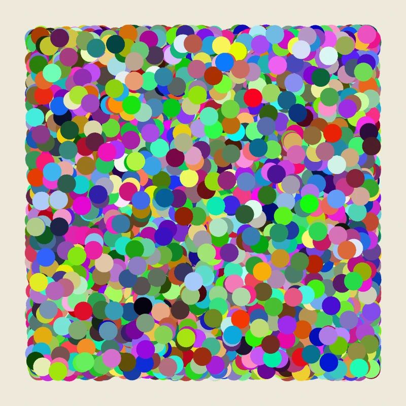 Colorful confetti circles