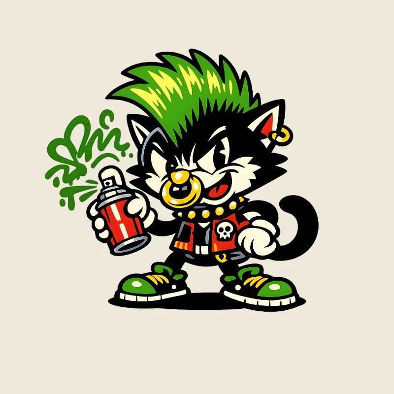 Punk-Katz Graffiti Sprayer