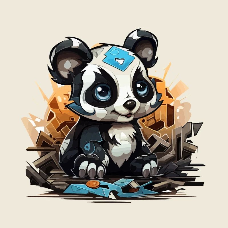 Panda Bauklotz Charm
