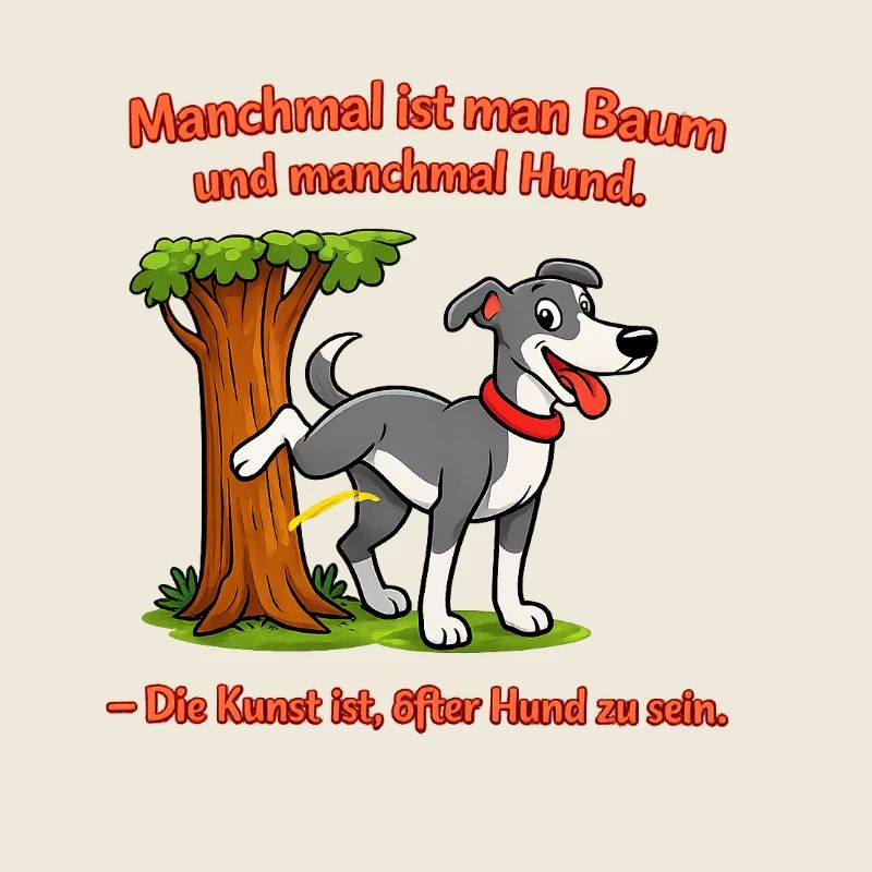 Hund und Baum: Kunst des Hundseins