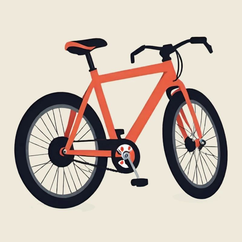 Orangenes Fahrraddesign