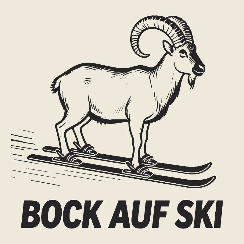 Funny ibex for skiers