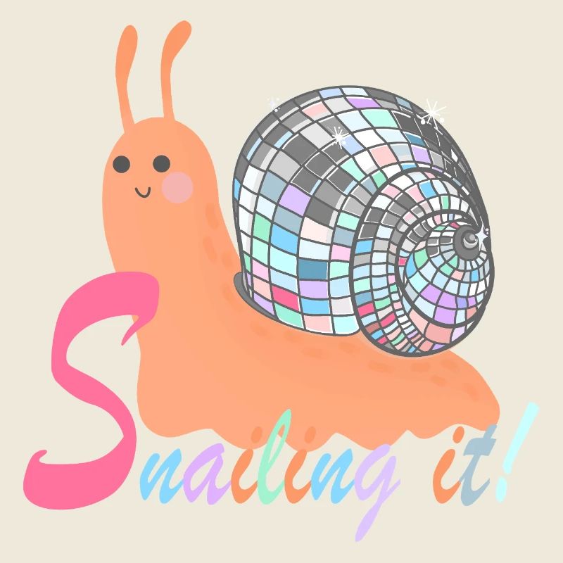 Snailing It! – Bunte Schnecke mit Disco-Kugel