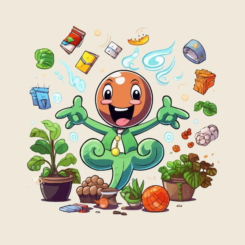 Super-héroïne plante joyeuse