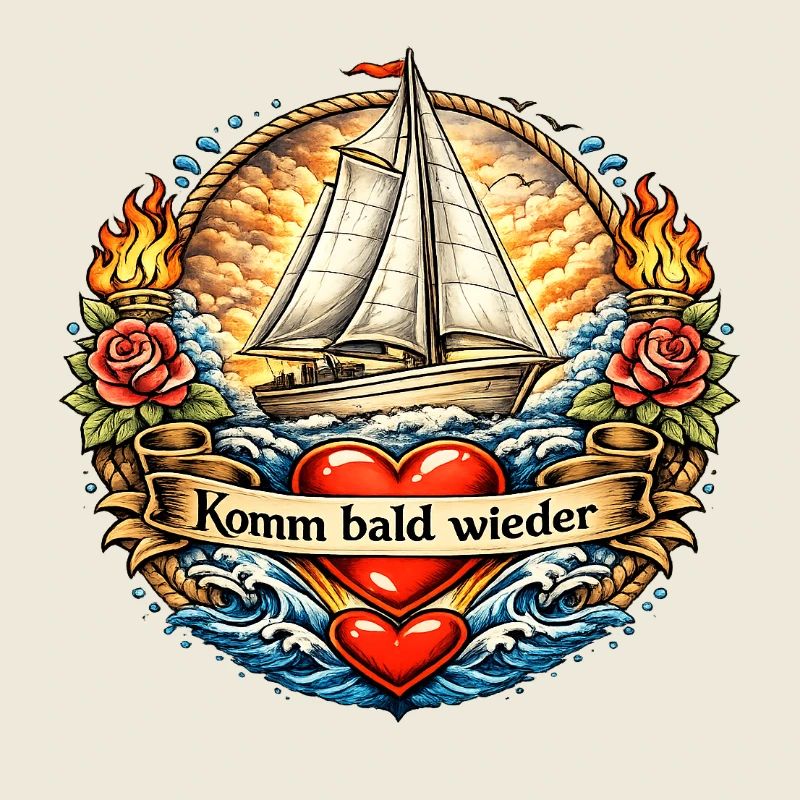 Come Back Soon Sail Tattoo