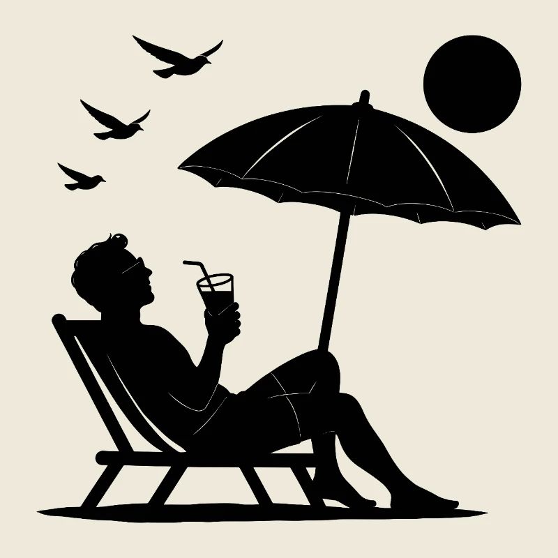 Se détendre sur une chaise longue sur la plage