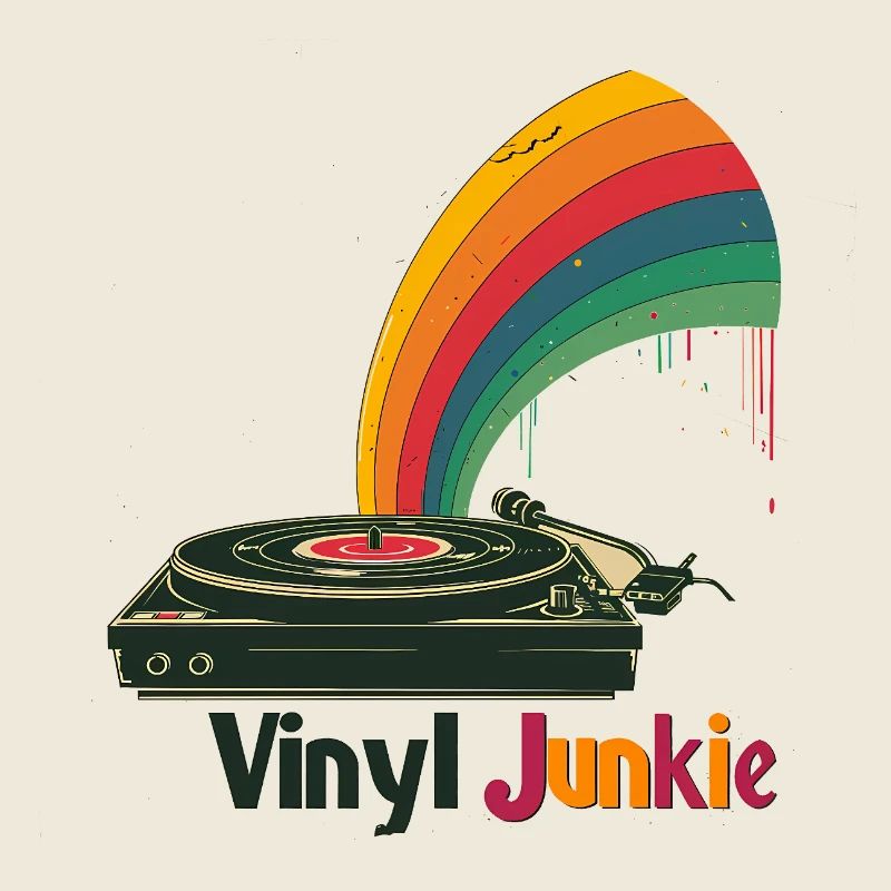 Vinyl Junkie Retro Turntable Design