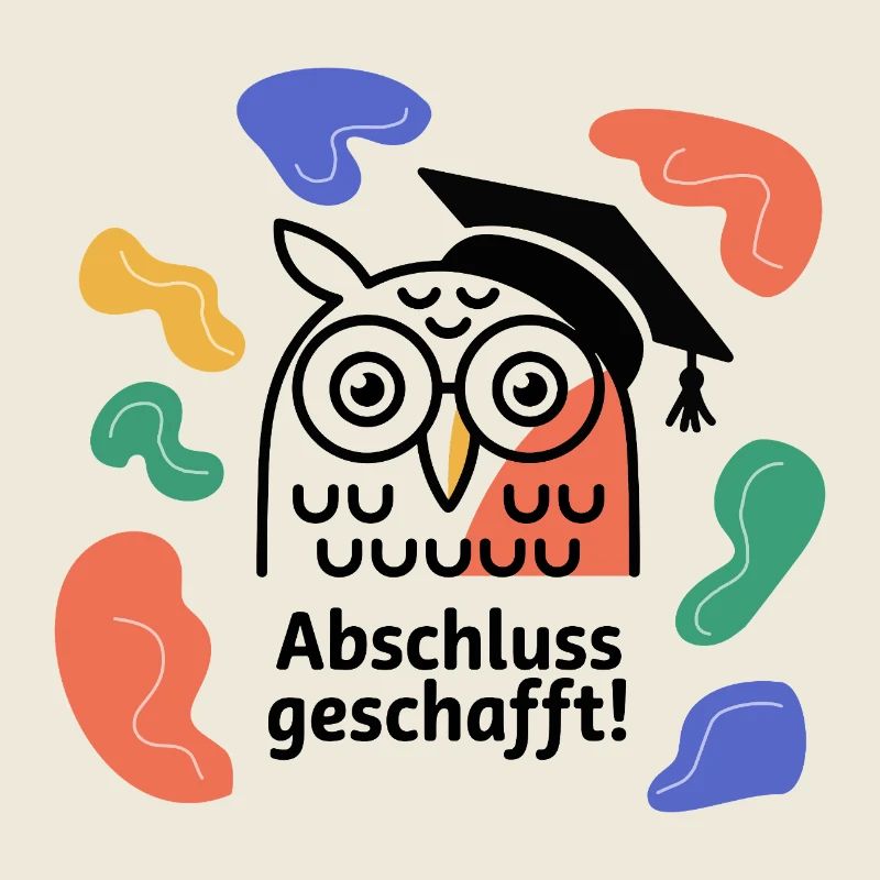 Abschluss-Eule Abstract Organic