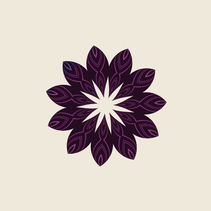 Fleur Mandala Violet foncé