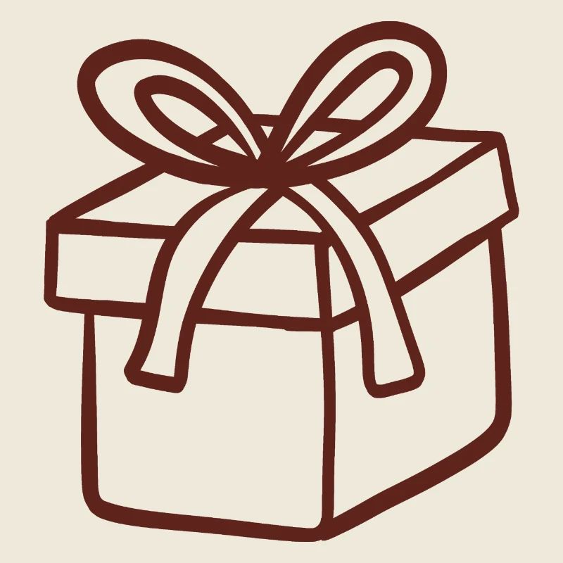 Rustikale handgezeichnete Geschenkbox
