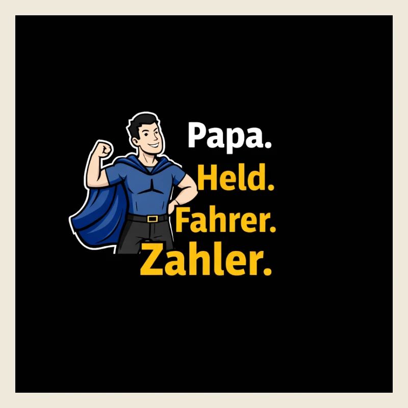 Papa Held Fahrer Zähler Cartoon