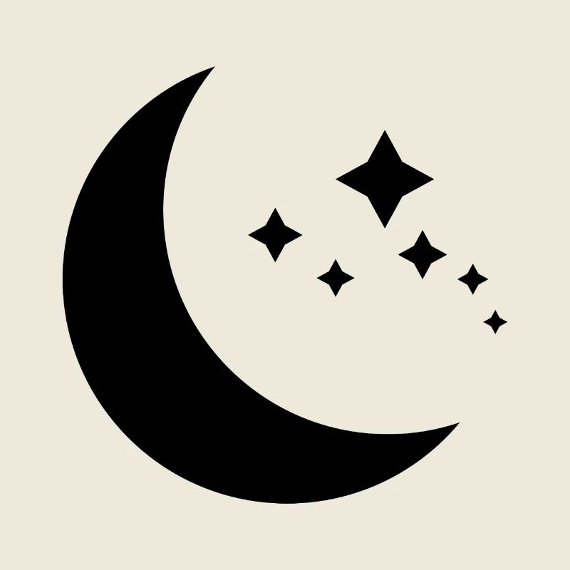 Lune et étoiles