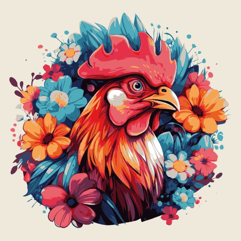 Couronne de fleurs Farbenrooster